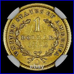 1852-o $1 Gold Piece? Ngc Au-55? Coin G$1 New Orleans Almost Unc? Trusted