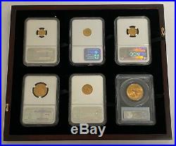 1853-1932 (12) Piece Pre-1933 U. S. Gold Coin Type Set NGC & PCGS Certified withBox
