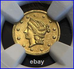 1853 50C $1/2 Liberty California CAL GOLD NGC Uncirculated Unc Details BG-430