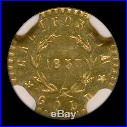 1853 California Fractional Gold Indian Wreath MS-66 NGC (PL) SKU#199465