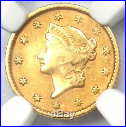 1853 Liberty Gold Dollar Coin G$1 Certified NGC XF Detail Rare Coin
