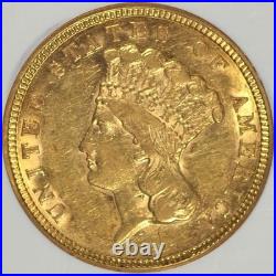 1854 $3 Three Dollar Gold Princess Ngc Xf45 Nice Coin