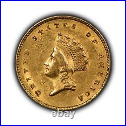 1854 G$1 Indian Princess Head Gold Dollar Type 2 NGC AU 58 SKU-G4869