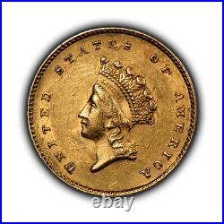 1854 G$1 Indian Princess Head Gold Dollar Type 2 NGC AU 58 SKU-G4869