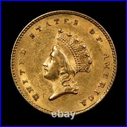 1854 G$1 Indian Princess Head Gold Dollar Type 2 NGC AU 58 SKU-G4869