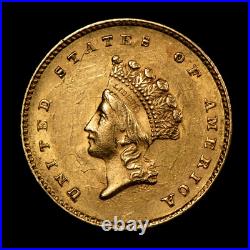 1854 G$1 Indian Princess Head Gold Dollar Type 2 NGC AU 58 SKU-G4869