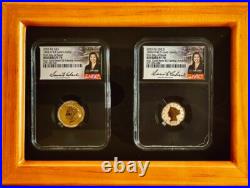 1854-O SS-CENTRAL-AMERICA 2-COIN-GOLD-SET- $2.50 & $3.00/NGC REV PF70/FDI/Cabral
