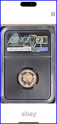 1854-O SS-CENTRAL-AMERICA 2-COIN-GOLD-SET- $2.50 & $3.00/NGC REV PF70/FDI/Cabral