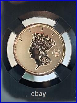 1854-O SS-CENTRAL-AMERICA 2-COIN-GOLD-SET- $2.50 & $3.00/NGC REV PF70/FDI/Cabral