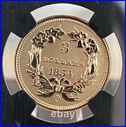 1854-O SS-CENTRAL-AMERICA 2-COIN-GOLD-SET- $2.50 & $3.00/NGC REV PF70/FDI/Cabral