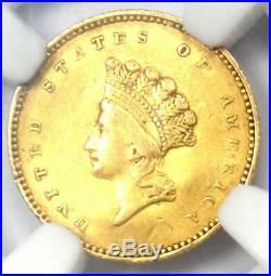 1854 Type 2 Indian Gold Dollar (G$1 Coin) NGC XF Details Rare Type Two