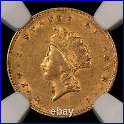 1855 G$1 Indian Princess Gold Dollar Tough Variety Type 2 NGC AU 55 G5006