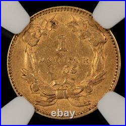 1855 G$1 Indian Princess Gold Dollar Tough Variety Type 2 NGC AU 55 G5006