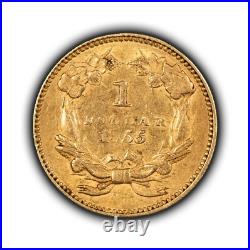 1855 G$1 Indian Princess Gold Dollar Tough Variety Type 2 NGC AU 55 G5006
