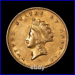1855 G$1 Indian Princess Gold Dollar Tough Variety Type 2 NGC AU 55 G5006