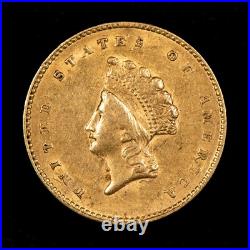 1855 G$1 Indian Princess Gold Dollar Tough Variety Type 2 NGC AU 55 G5006
