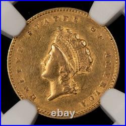 1855 G$1 Indian Princess Gold Dollar Tough Variety Type 2 NGC AU Dets- G5008 1855 G$1 Indian Princess Gold Dollar Tough Variety Type 2 NGC AU Dets- G5008