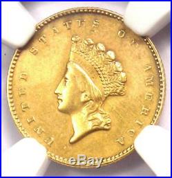 1855 Type 2 Indian Gold Dollar (G$1 Coin) NGC XF Details Rare Type Two