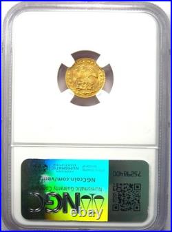 1856/4 Mexico Gold Half Escudo Coin 1/2E NGC Uncirculated Details (UNC MS)