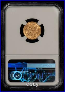 1856 G$2.50 Liberty Head Gold Quarter Eagle NGC MS 62 VIDEO G5782