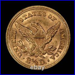 1856 G$2.50 Liberty Head Gold Quarter Eagle NGC MS 62 VIDEO G5782
