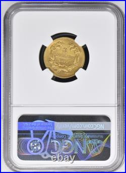 1859 $3 INDIAN PRINCESS Gold Coin, RARE DATE, NGC certified, FS