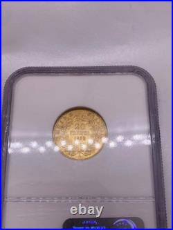 1859 A 20 Francs Napoleon III Gold Coin Ngc Ms 62 Very Old Ngc Slab Looks Great