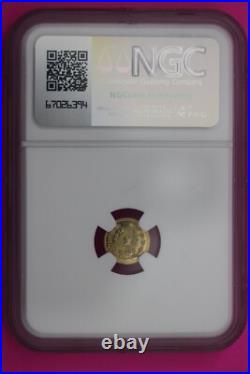 1859 MS 61 Indian Gold Token Label Error Its Round Says Octagonal Rare NGC 377