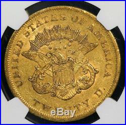1861 US $20 Liberty Head Double Eagle Gold Coin (NGC AU 50 AU50) Civil War Hoard