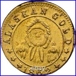 1862/1945 Alaska 2 Toowah / California Gold Type, NGC UNC