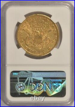 1868-S $20 Gold Double Eagle Coin NGC XF45 CAC San Francisco Mint