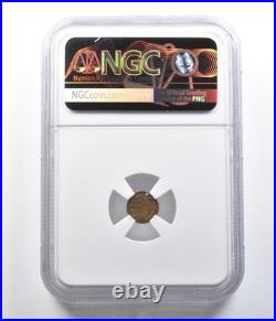 1869 California Fractional Gold Round Liberty 25 Cents BG-828 XF NGC 1610