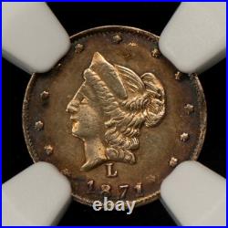 1871 50c California Gold Half Dollar Round Liberty BG-1029 NGC AU Dets G4965 1871 50c California Gold Half Dollar Round Liberty BG-1029 NGC AU Dets G4965
