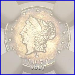 1871 50c California Gold Half Dollar Round Liberty BG-1029 NGC AU Dets G4965 1871 50c California Gold Half Dollar Round Liberty BG-1029 NGC AU Dets G4965