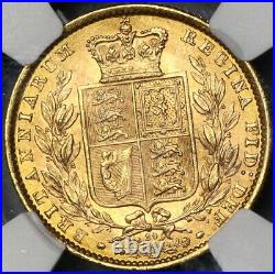1871 NGC MS 64 Victoria Gold Sovereign Great Britain Die 29 Coin (19033101C)