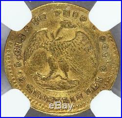 1873/2 Colombia 1 One Peso Gold Coin NGC AU 58 KM# 157.1 RARE