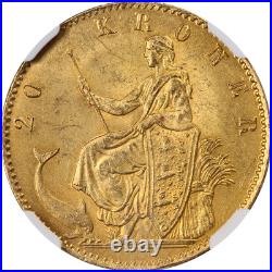 1873 HC CS Denmark Gold 20 Kroner NGC MS62 1873 HC CS Denmark Gold 20 Kroner NGC MS62