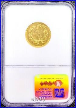 1874 $3 Gold Three Dollar Princess Ms61 Ngc Rare Lustrous Key Date Coin