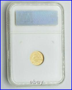 1874 G$1 Gold Dollar, Type 3 Indian Princess, Large Head Coin NGC MS62