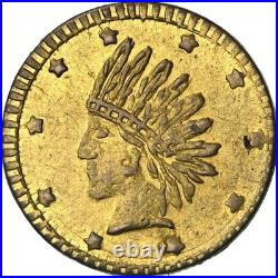 1875 California Fractional Gold NGC UNC / Gem BU / Thin Wreath / Suspended Slab