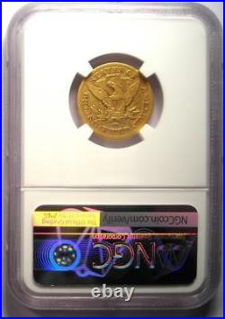 1877-CC Liberty Gold Half Eagle $5 Coin NGC VF Details Rare Carson City