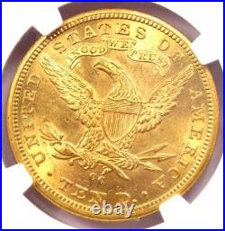 1881-CC Liberty Gold Eagle $10 NGC Uncirculated Details (UNC MS) Rare Coin