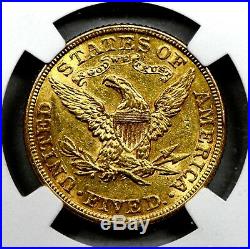 1881 Liberty Gold $5 Half Eagle Coin NGC AU 55 Graded