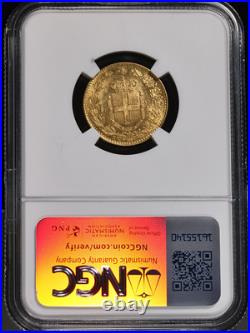 1881 R Italy Gold 20 Lire Umberto I NGC MS62 1881 R Italy Gold 20 Lire Umberto I NGC MS62