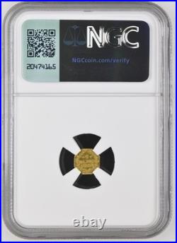 1883 1/4 California Gold, Miner With Pick, Q Oct / Ngc Ms64