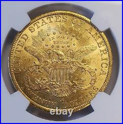 1884-CC Carson City $20 Liberty Head Double Eagle Type 2 Gold Coin NGC MS60
