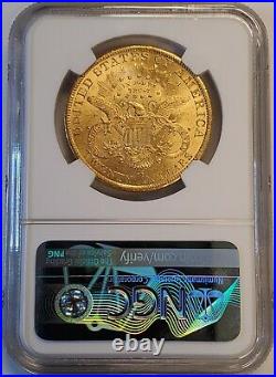1884-CC Carson City $20 Liberty Head Double Eagle Type 2 Gold Coin NGC MS60