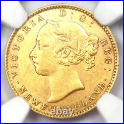 1888 Canada Newfoundland Victoria Gold $2 Coin Certified NGC AU55
