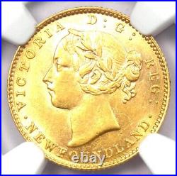 1888 Canada Newfoundland Victoria Gold $2 Coin Certified NGC AU58
