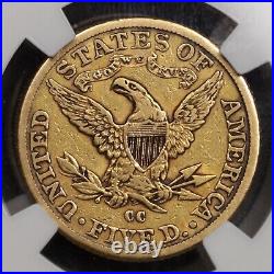 1891-CC U. S. Liberty Head Gold Half Eagle Coin NGC XF-40 Extremely Fine